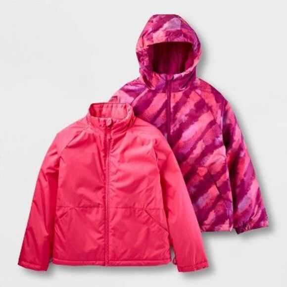 All In Motion - Kids' Abstract 3-In-1 Jacket - All In Motion Pink  Pink - Picture 2 of 4